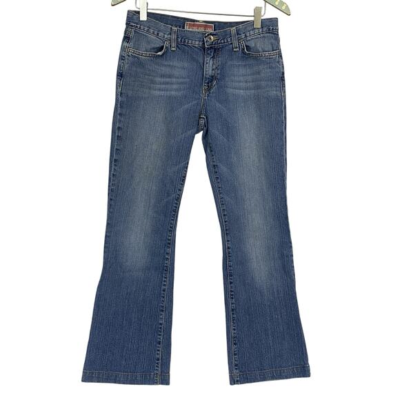 GAP Long & Lean Jeans Womens 6 Low Rise Boot Cut Stretch Medium Wash 30x29 Y2K - Picture 1 of 15